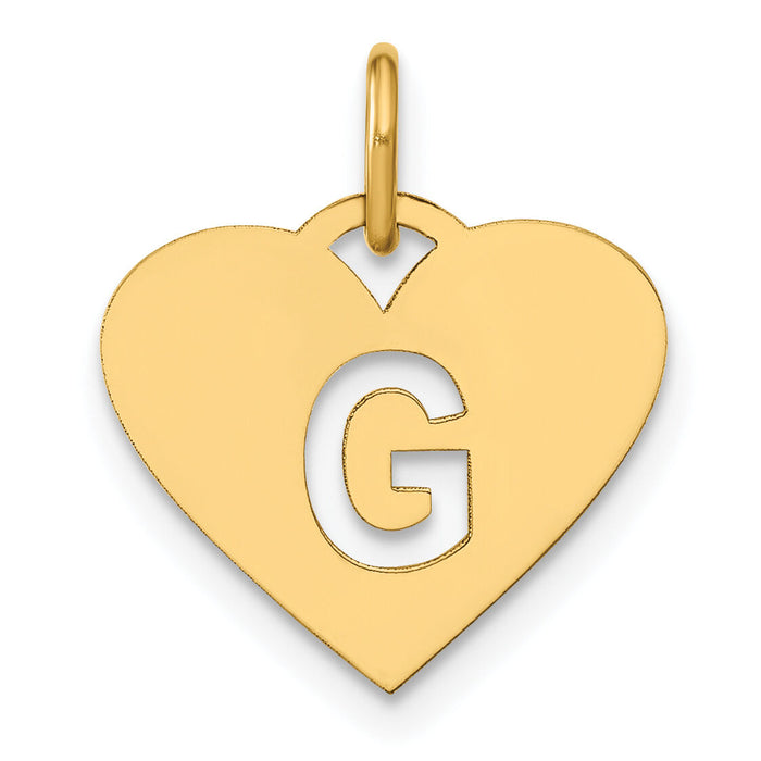 14ky Initial Letter G Initial Charm-XNA1338Y/G
