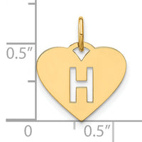 14ky Initial Letter H Initial Charm-XNA1338Y/H