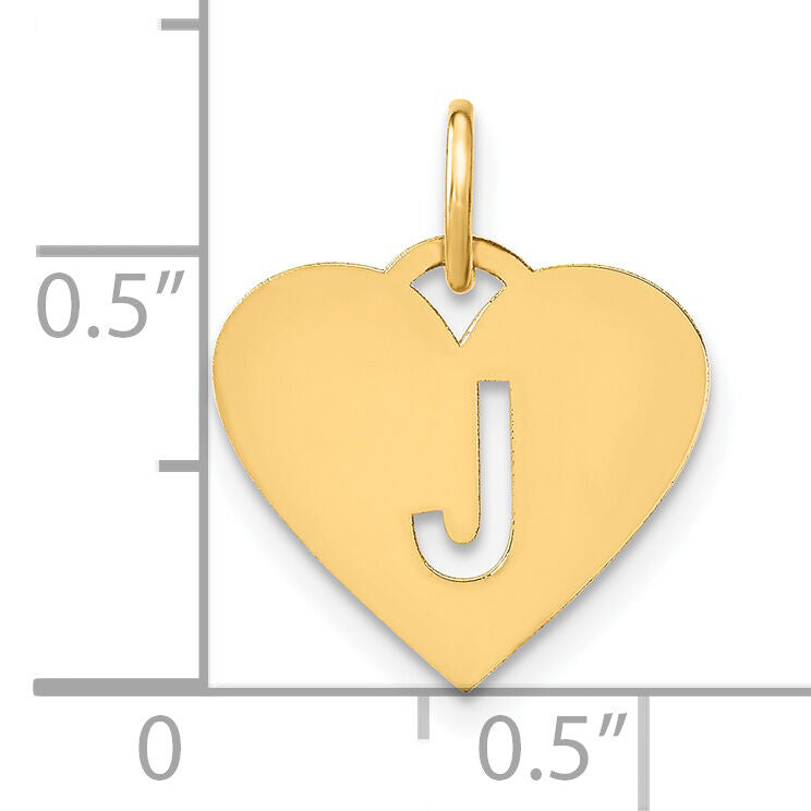 14ky Initial Letter J Initial Charm-XNA1338Y/J