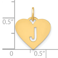 14ky Initial Letter J Initial Charm-XNA1338Y/J