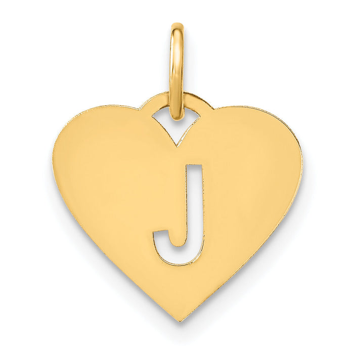 14ky Initial Letter J Initial Charm-XNA1338Y/J