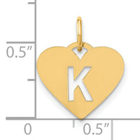 14ky Initial Letter K Initial Charm-XNA1338Y/K