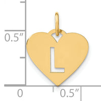 14ky Initial Letter L Initial Charm-XNA1338Y/L