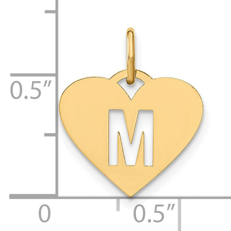 14ky Initial Letter M Initial Charm-XNA1338Y/M