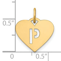14ky Initial Letter P Initial Charm-XNA1338Y/P