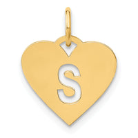 14ky Initial Letter S Initial Charm-XNA1338Y/S