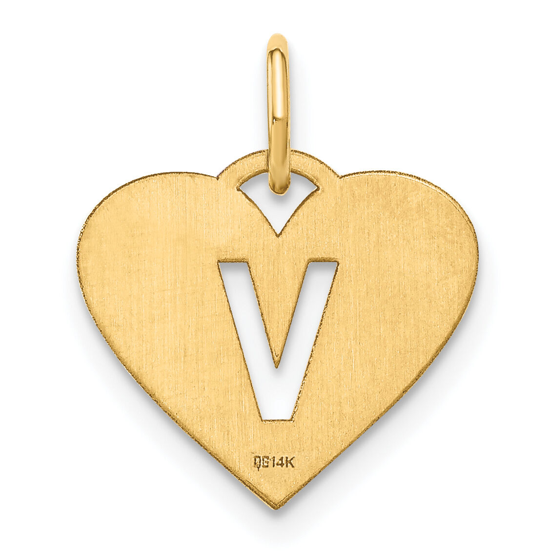 14ky Initial Letter V Initial Charm-XNA1338Y/V