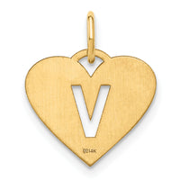 14ky Initial Letter V Initial Charm-XNA1338Y/V