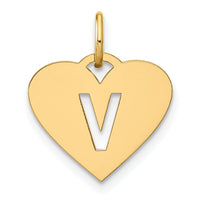 14ky Initial Letter V Initial Charm-XNA1338Y/V