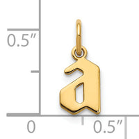 14KY Lower case Letter A Initial Pendant-XNA1383Y/A