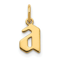 14KY Lower case Letter A Initial Pendant-XNA1383Y/A