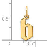 14KY Lower case Letter B Initial Pendant-XNA1383Y/B