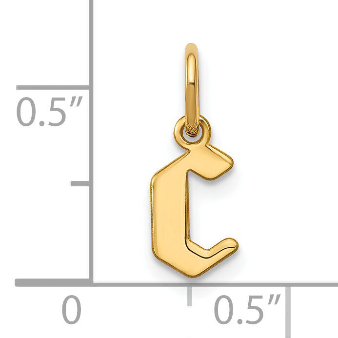 14KY Lower case Letter C Initial Pendant-XNA1383Y/C