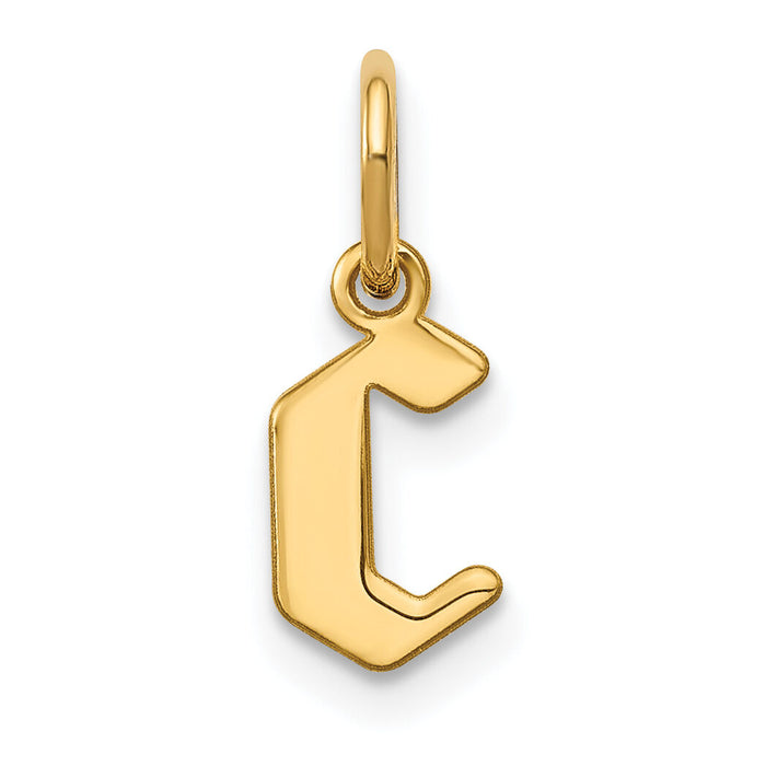 14KY Lower case Letter C Initial Pendant-XNA1383Y/C
