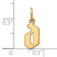 14KY Lower case Letter D Initial Pendant-XNA1383Y/D