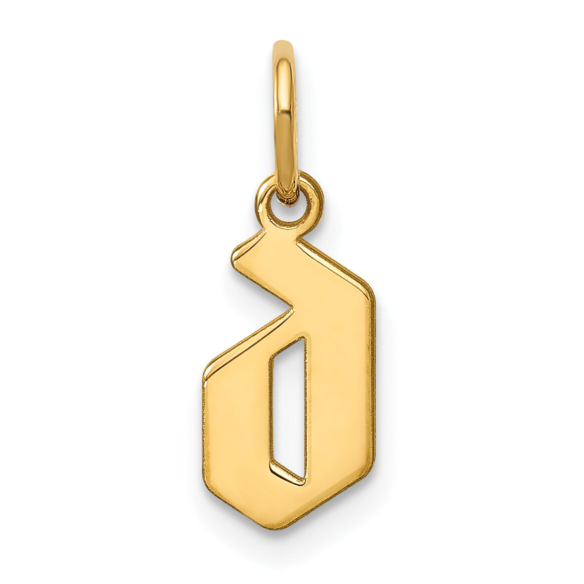 14KY Lower case Letter D Initial Pendant-XNA1383Y/D