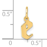 14ky Lowercase Letter E Initial Pendant-XNA1383Y/E