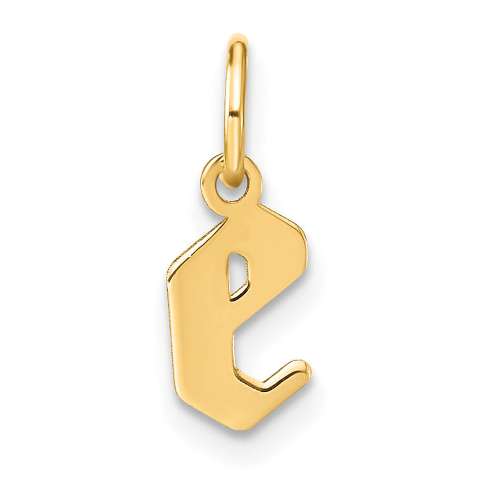 14ky Lowercase Letter E Initial Pendant-XNA1383Y/E