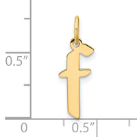 14ky Lowercase Letter F Initial Pendant-XNA1383Y/F