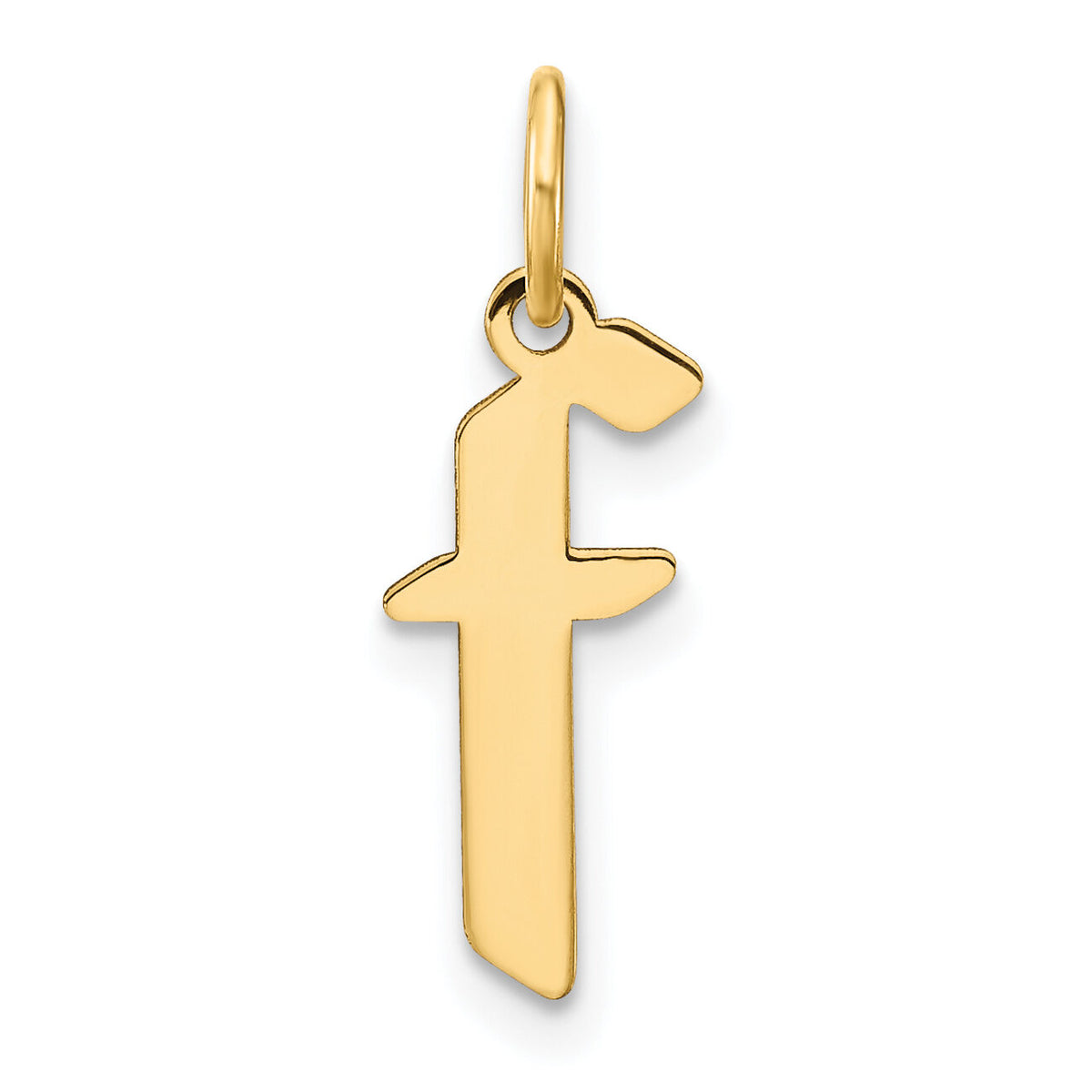 14ky Lowercase Letter F Initial Pendant-XNA1383Y/F