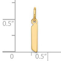 14ky Lowercase Letter L Initial Pendant-XNA1383Y/L