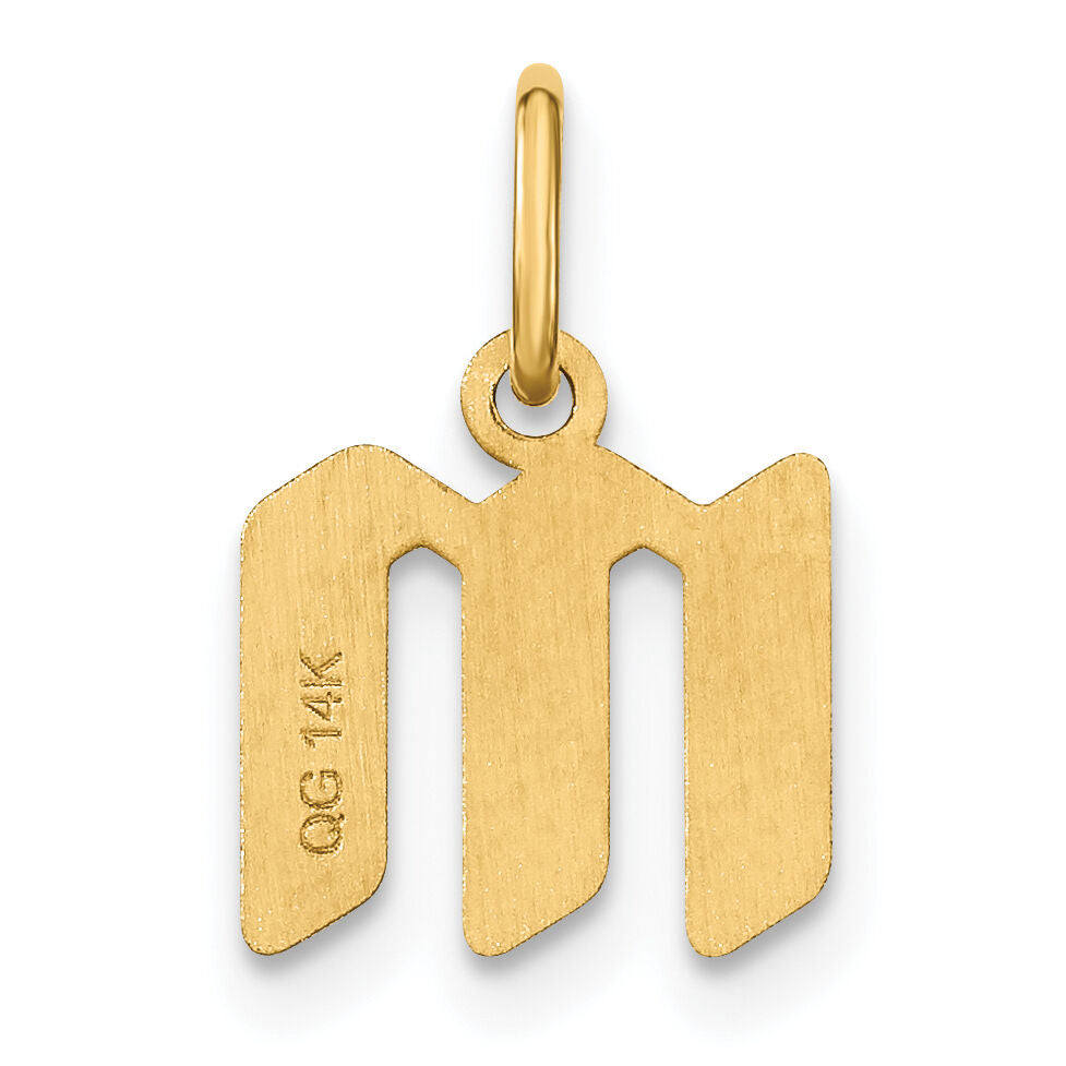 14ky Lowercase Letter M Initial Pendant-XNA1383Y/M