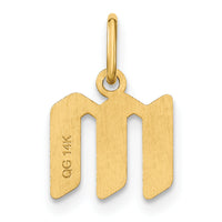 14ky Lowercase Letter M Initial Pendant-XNA1383Y/M