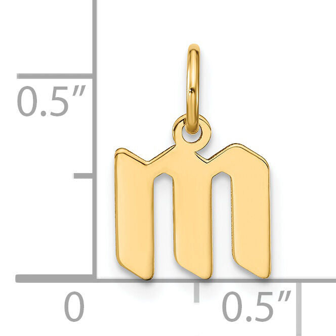 14ky Lowercase Letter M Initial Pendant-XNA1383Y/M