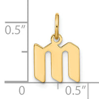 14ky Lowercase Letter M Initial Pendant-XNA1383Y/M