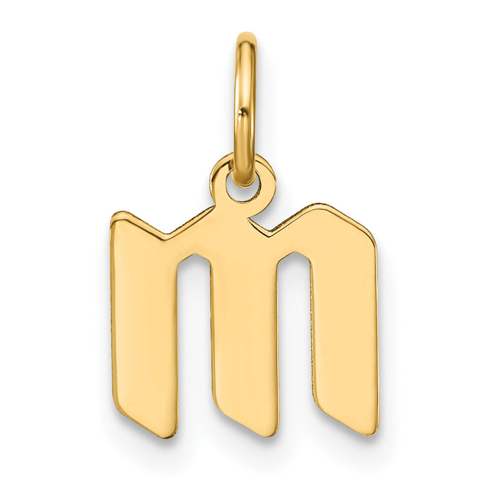 14ky Lowercase Letter M Initial Pendant-XNA1383Y/M