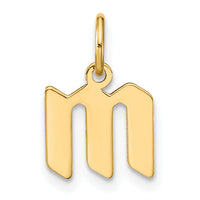 14ky Lowercase Letter M Initial Pendant-XNA1383Y/M