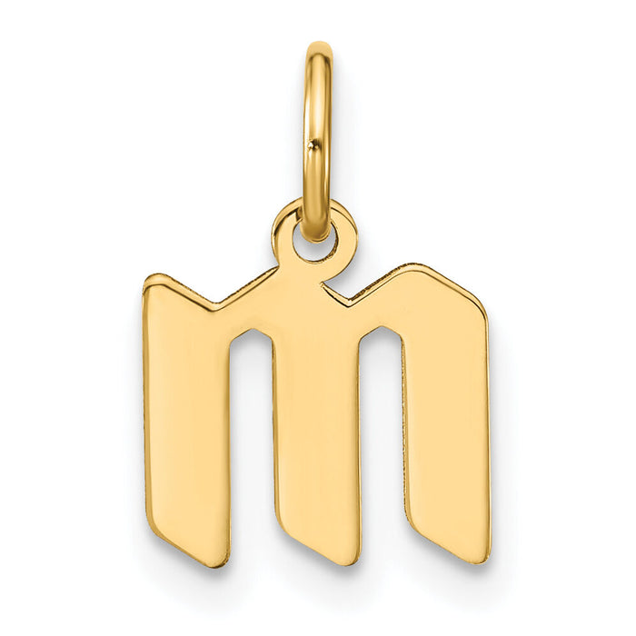 14ky Lowercase Letter M Initial Pendant-XNA1383Y/M