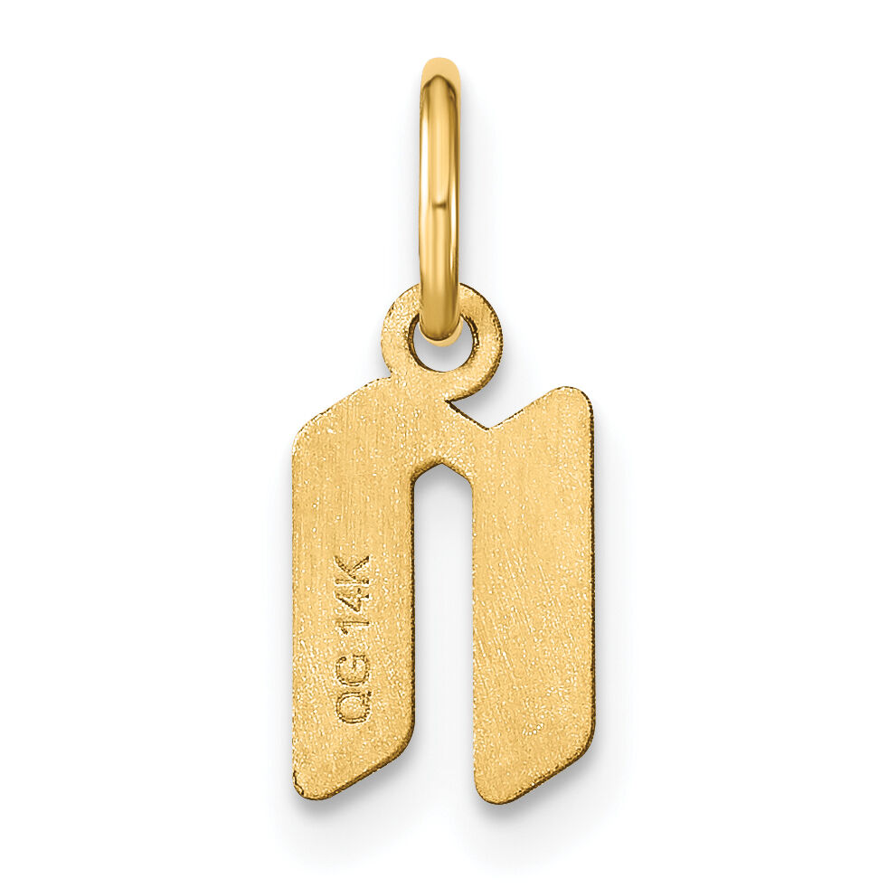 14ky Lowercase Letter N Initial Pendant-XNA1383Y/N