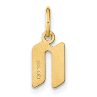 14ky Lowercase Letter N Initial Pendant-XNA1383Y/N