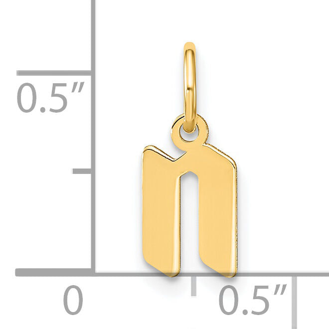 14ky Lowercase Letter N Initial Pendant-XNA1383Y/N