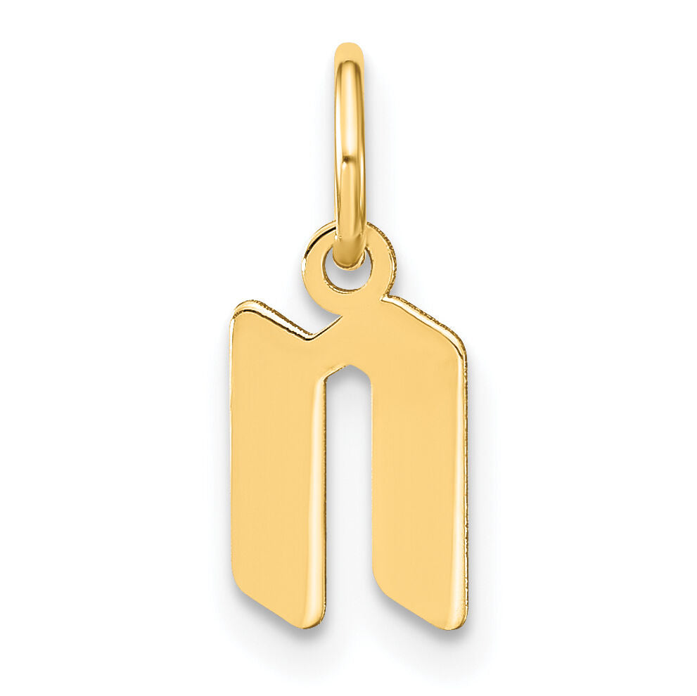 14ky Lowercase Letter N Initial Pendant-XNA1383Y/N