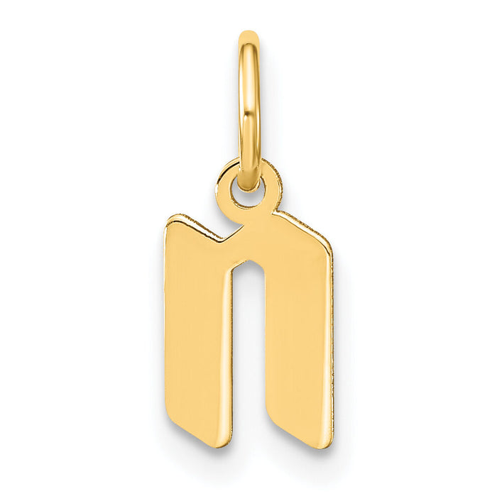 14ky Lowercase Letter N Initial Pendant-XNA1383Y/N