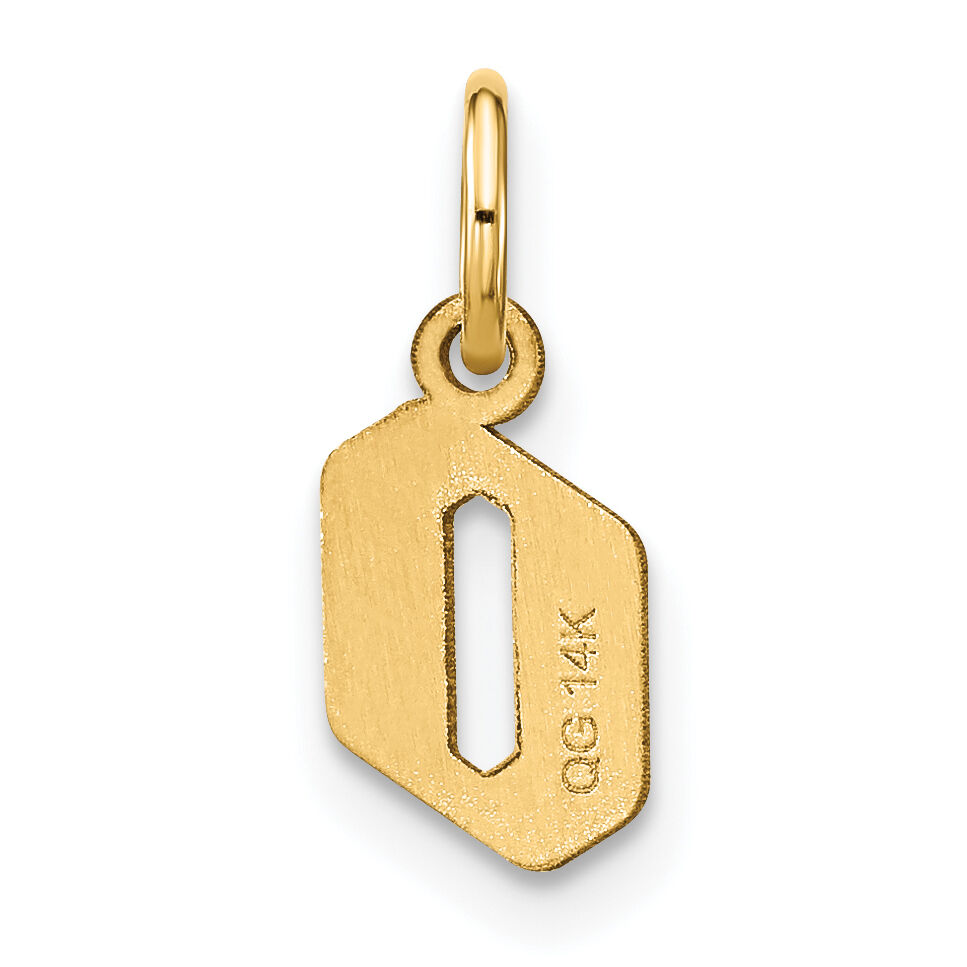 14ky Lowercase Letter O Initial Pendant-XNA1383Y/O