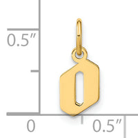 14ky Lowercase Letter O Initial Pendant-XNA1383Y/O