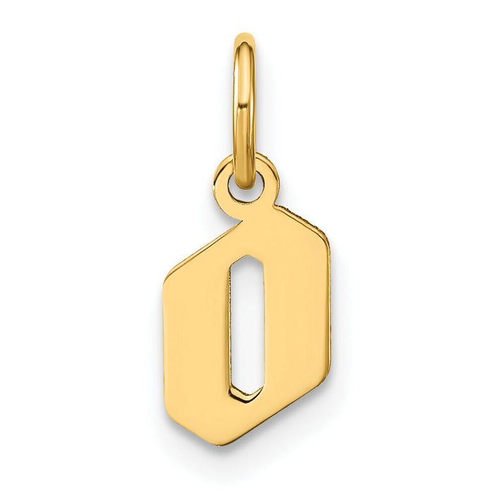 14ky Lowercase Letter O Initial Pendant-XNA1383Y/O