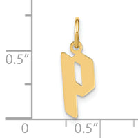 14ky Lowercase Letter P Initial Pendant-XNA1383Y/P