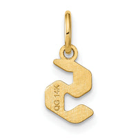 14ky Lowercase Letter S Initial Pendant-XNA1383Y/S