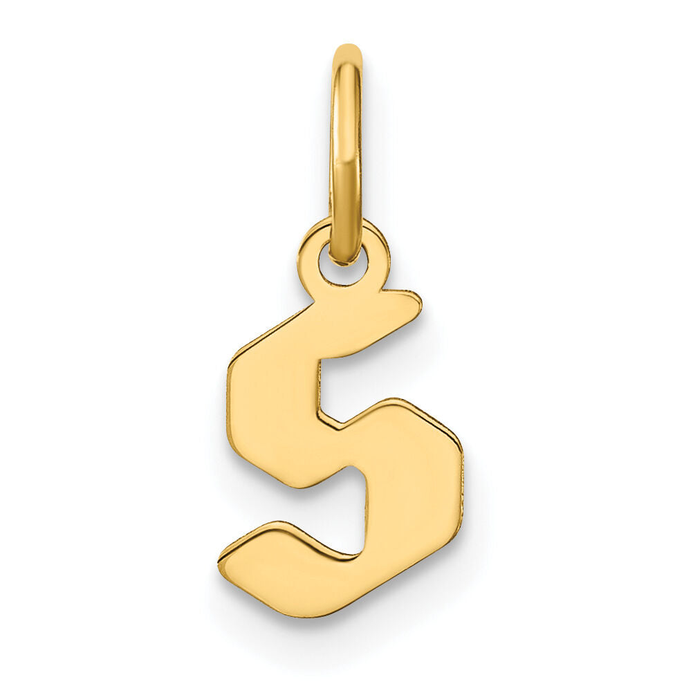 14ky Lowercase Letter S Initial Pendant-XNA1383Y/S