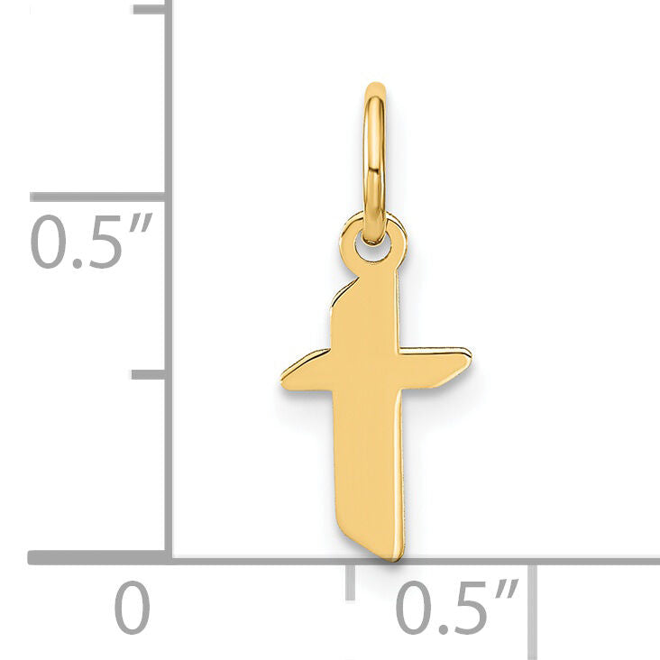 14ky Lowercase Letter T Initial Pendant-XNA1383Y/T