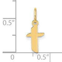 14ky Lowercase Letter T Initial Pendant-XNA1383Y/T