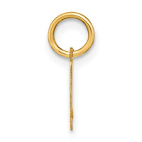 14ky Lowercase Letter V Initial Pendant-XNA1383Y/V