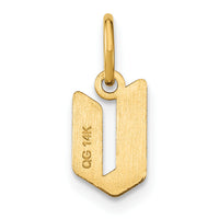 14ky Lowercase Letter V Initial Pendant-XNA1383Y/V