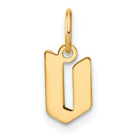 14ky Lowercase Letter V Initial Pendant-XNA1383Y/V