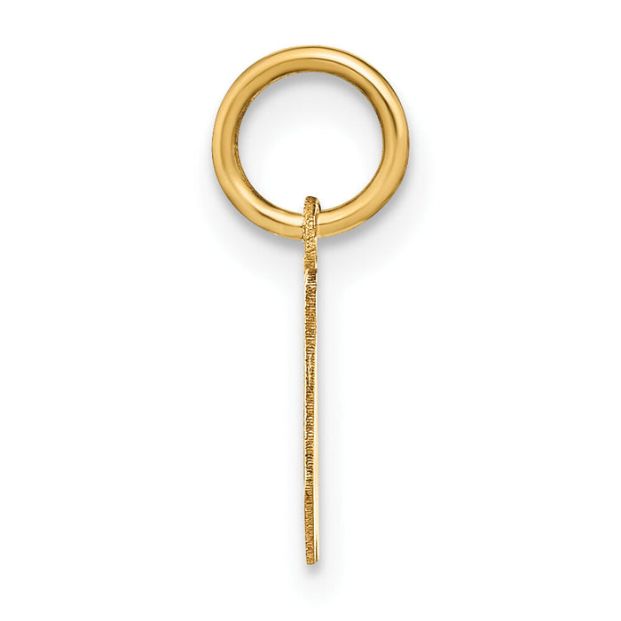 14ky Lowercase Letter W Initial Pendant-XNA1383Y/W