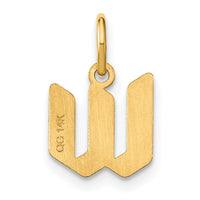 14ky Lowercase Letter W Initial Pendant-XNA1383Y/W